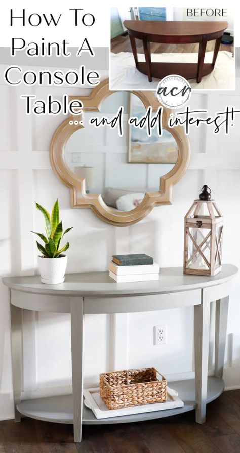 Learn how to paint a console table but not boring flat paint, add interest too!! artsychicksrule.com Sw Accessible Beige, Have A Blessed Week, Blessed Week, Mother Daughter Trip, Accessible Beige, We Have A Winner, Autumn Weekend, Flat Paint, The Dark One