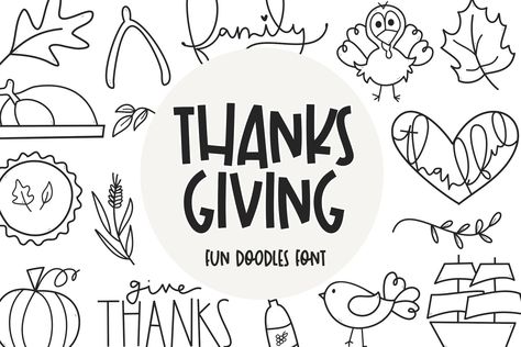 GOBBLE GOBBLE - TTF FONT This font includes 52 cute fall/autumn/thanksgiving doodles. Check the previews to see the items included! Commercial use for this font is allowed → unlimited projects → unlimited sales → no credit required Limitations of Font Purchase → You cannot sell or distribute the font file → You cannot include the font file in products as a free download → You cannot alter the font and claim as your own  This purchase is in the form of a ZIP file including only: Gobble Gobble - Doodle Font - TTF I appreciate your interest and I hope that you enjoy this font! November Font Hand Lettering, Thanksgiving Fonts Alphabet, Cute Thanksgiving Doodles, Thanksgiving Doodles Easy, Doodles Pumpkin, November Doodles, November Font, Thanksgiving Font, Abc Fonts