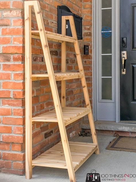 Plant Shelves Outdoor, Cedar Plant, Free Building Plans, Garden Shelves, Plant Stands Outdoor, Wooden Plant Stands, Plant Shelf, Wood Plant Stand, Diy Plant Stand