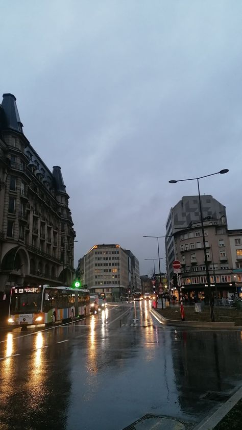 Rainy days in Luxembourg Luxembourg Photo Ideas, Luxembourg City Aesthetic, Luxembourg Aesthetic, Rainy Day City, Luxembourg City, Aesthetic Places, Vision Board Images, Europe Aesthetic, Gloomy Day