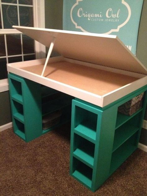 Craft Table Diy, Dream Craft Room, Craft Room Design, Sewing Room Organization, Scrapbook Room, Craft Desk, Modern Crafts, Office Crafts, Craft Room Storage