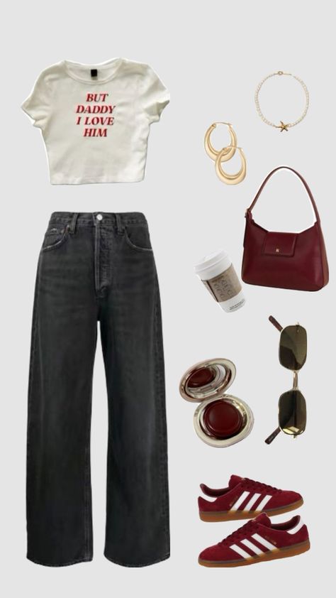 #trendy #adidassambas #adidas #cherry #outfit #sunglasses #makeup #bag #earings Cherry Bag Outfit, Cherry Bag, Bag Outfit, Summer 2024, Workout Pants, Makeup Bag, Cherry, Adidas, Sunglasses