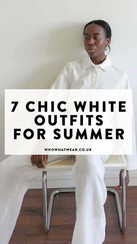 We don't need to tell you how to wear a little white dress with sandals, but we have seen lots of interesting ways to style white linen trousers, jumpsuits and midi skirts already this summer. Click to see the best white outfits from Instagram. White Linen Jumpsuit Outfit, White Pants And White Top Outfit, White Eyelet Shirt Outfit, What To Wear With White Trousers, Summer White Trousers Outfit, White Shirt White Pants Outfit, All White Linen Outfit For Women, Off White Sandals Outfit, How To Dress White Pants