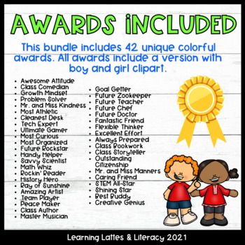 Preschool Awards Certificates, End Of Year Awards Preschool, Class Awards End Of Year, End Of Year Certificates, Kindergarten Awards, School Award Certificates, Student Awards Certificates, School Powerpoint, Classroom Awards