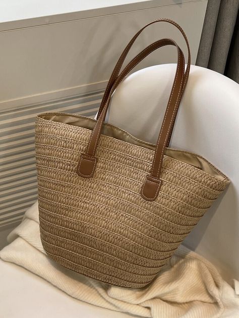 Straw Bags For Summer 2023, Paper Plain, Straw Tote Bag, Trendy Handbags, Boho Bags, Straw Bags, Tuxedo Cat, European Design, Straw Tote