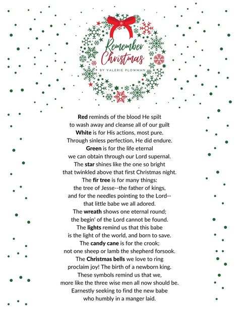 Remember Christmas poem. 9 Symbols to Help You To Remember the Meaning of Christmas. Christmas decorations are fun, but they help us remember the reason for the season if we pay attention. Meaning Of Christmas Symbols, Christmas Symbols And Meanings For Kids, The Reason For The Season, Christmas Symbols And Meanings, Meaning Of Christmas Quotes, Christmas Tree Meaning, Poem About Christmas, Christmas Poems For Church, Poems For Christmas