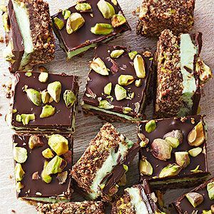 From Better Homes and Gardens, ideas and improvement projects for your home and garden plus recipes and entertaining ideas./ Pistachio Bars, Peanut Butter Crust, Butterscotch Bars, Homemade Candy Bars, Chocolate Pistachio, Baking Recipes Cookies, No Bake Bars, Bake Desserts, Crispy Treats