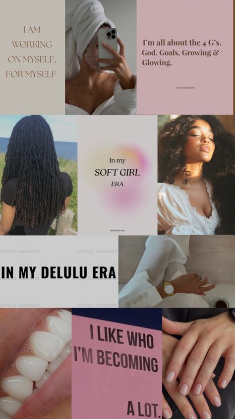 Soft Girl Era Vision Board Soft Girl Vision Board, Soft Life Aesthetic Black Woman, Soft Life Aesthetic Black, Soft Life Era, Girl Vision Board, Soft Life Aesthetic, Soft Era, Soft Girl Era, Soft Life