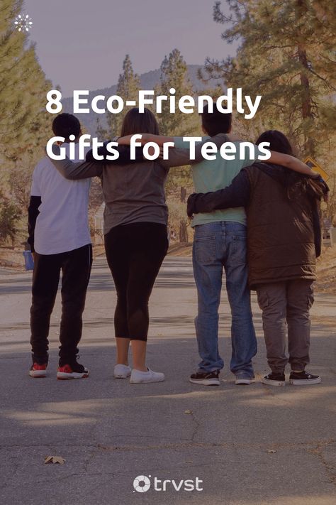 "8 Eco-Friendly Gifts for Teens"- Many younger people now demand more eco-friendly credentials from who they shop with. Eco-friendly gifts for teens make a great match appealing to environmentally-conscious young people and the trend toward more sustainable products and choices. To help you choose we’ve created a list of some of the best eco-friendly... #trvst #guide #ethicalgifts #sustainable #ecofriendly #eco #people #ecofriendlygifts #sustainability #sustainableliving #ecogiving #bethechange Eco Friendly Gift Ideas, Gift Ideas For Teens, Environmentally Friendly Gifts, Zero Waste Gifts, Eco Gifts, Sustainable Products, Help The Environment, Sustainable Gifts, Recycled Bottles