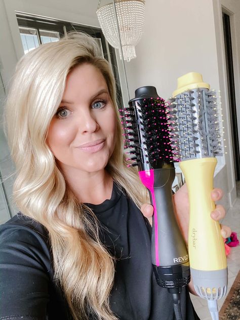 it. Dryer Brush Hair, Using A Blow Dryer Brush, Revlon Hot Air Brush, Drybar Blowout Brush, Round Blow Dryer Brush Tutorial, Best Hair Dryer Brush, Best Blowout Brush, Hair Drying Brush, Blow Dry Brush Short Hair