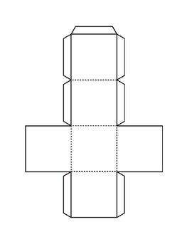 3D Cube cutout worksheet. Cube Draw, Cube Cutout, Patron Cube, 3d Cube Design, Dnd Diy, Cube Template, Paper Folding Techniques, Square Drawing, Minecraft Printables