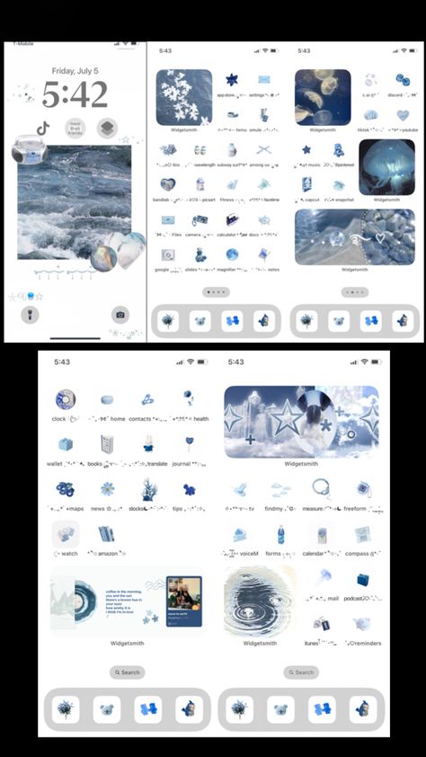 Blue Wallpaper Layout, Ipad Homescreen Ideas Blue, Blue Aesthetic Wallpaper Iphone, Blue Bg, Layout Aesthetic, Blue Aesthetic Wallpaper, Wallpapers Pc, Lockscreen Ios, Iphone Themes