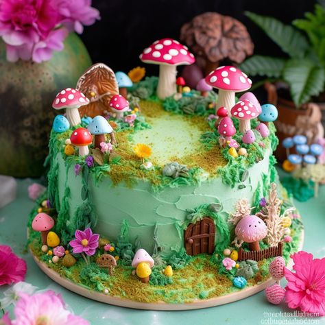 Enchanting Edibles: 10 Magical Fairy-Themed Birthday Cakes for a Whims – MixxiiArt Cake Fairy Birthday, Enchanted Garden Birthday Cake, Woodland Fairy Birthday Cake, Enchanted Fairy Garden Cake, Fairy Unicorn Cake, Fairy Garden Cakes, Whimsical Cakes Birthday, Fairy Garden Cake Ideas, Fairy Birthday Party Cake