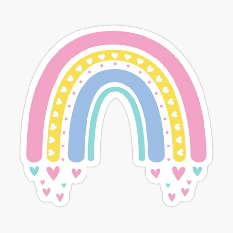 Get my art printed on awesome products. Support me at Redbubble #RBandME: https://www.redbubble.com/i/sticker/Boho-Rainbow-by-byAmethyst/149364111.EJUG5?asc=u Cute Rainbow Stickers, Angel Clipart, Paper Box Template, Happy Birthday Frame, Baby Stickers, Punch Needle Patterns, Birthday Frames, Cute Animals Images, Teaching Aids