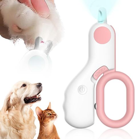 LED Pet Nail Clippers, 2024 Upgrade Cat Nail Trimmer, Cat Nail Clippers for Indoor Cats, Nail Clippers for Cat Dog Bunny Kitty, Pet Grooming Tool (Pink) Trim Cat Nails, Cat Nail Clippers, Dog Nail Clippers, Cat Nail, Nail Trimmer, Pet Grooming Tools, Nails Press, Nails Easy, Dog Nails