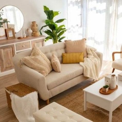 Casita Ideas, Deco Sofa, Deco Living, Sofa Cama, Beige Sofa, Sofa Colors, Living Room Grey, Space Design, Love Seat