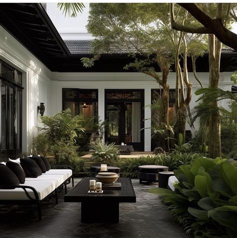 Reverse Orientalism, When You're In Love, White Bungalow, Casa Exterior, Patio Interior, Terrace Design, Floor To Ceiling Windows, Dream House Interior, Dream House Exterior