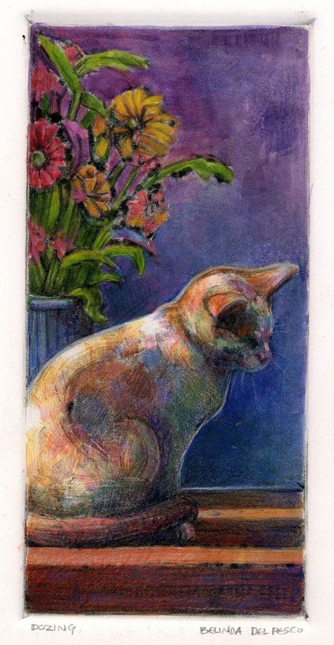 Monotype Ghost Print of a Cat - and links to monotype artists Monoprint Art, Monotype Prints, Gel Plate Printing, Cats And Flowers, Printmaking Supplies, Mono Printing, Dry Point, Plate Painting, Small Frames