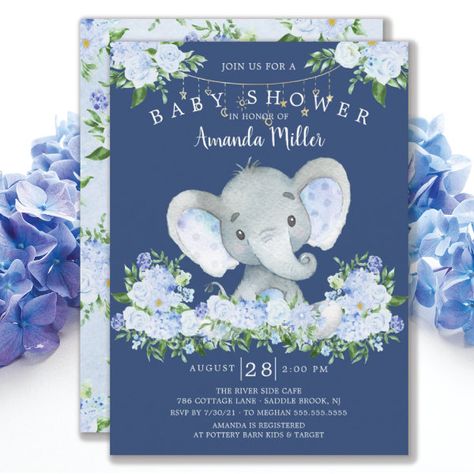 Sweet Elephant Boys Baby Shower Invitation Safari Baby Boy, Baby Shower Jungle, Sweet Elephant, Elephant Baby Shower Boy, Virtual Baby Shower Invitation, Elephant Safari, Safari Baby Shower Invitations, Boy Shower Invitations, Elephant Baby Shower Invitations