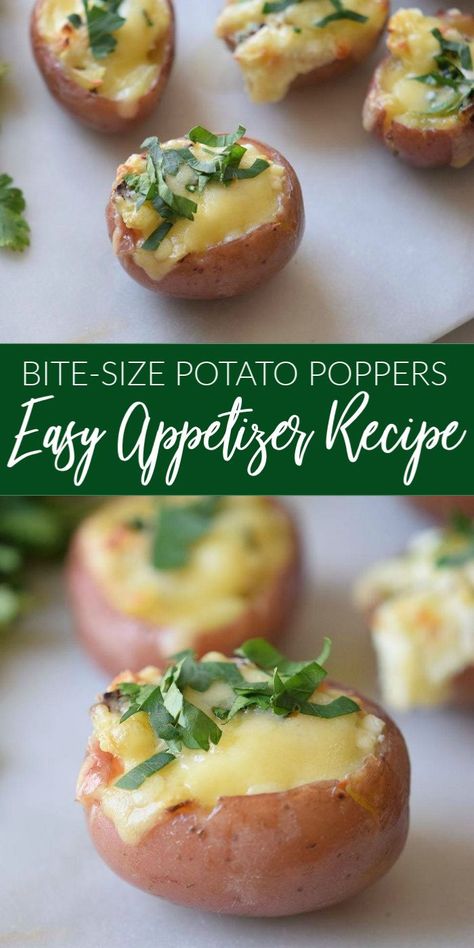 Potato Poppers, Bite Size Appetizers Easy, Potato Appetizers, Bite Size Food, Poppers Recipe, Fall Appetizers, Make Ahead Appetizers, Bite Size Appetizers, Potato Bites