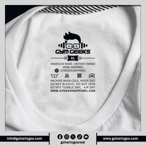 Project No. 317 Completed ✅️ Client: @gymgeeksapparel Category: Clothing Labels Please hit ❤️ if you like it! Let me know your thoughts. 👇 Let's work together! 💌 info@goharlogos.com 🌐 www.goharlogos.com #clothingcollection #clothingtags #clothingbrand #swingtags #businesslogo #smallbusiness #smallbusinesssupplies #blackandwhite #ukbusiness #businesslove #clothes #clothinglabels #clothing #apparel #wovenlabels #customlabels #clothinglabels #clothinglabelsuk #wovenlabel #clothingtags Clothing Label Design, Clothing Labels Design, Custom Clothing Labels, Clothes Brand, Clothes Stand, Clothing Tags, Branding Agency, Woven Labels, Clothing Labels