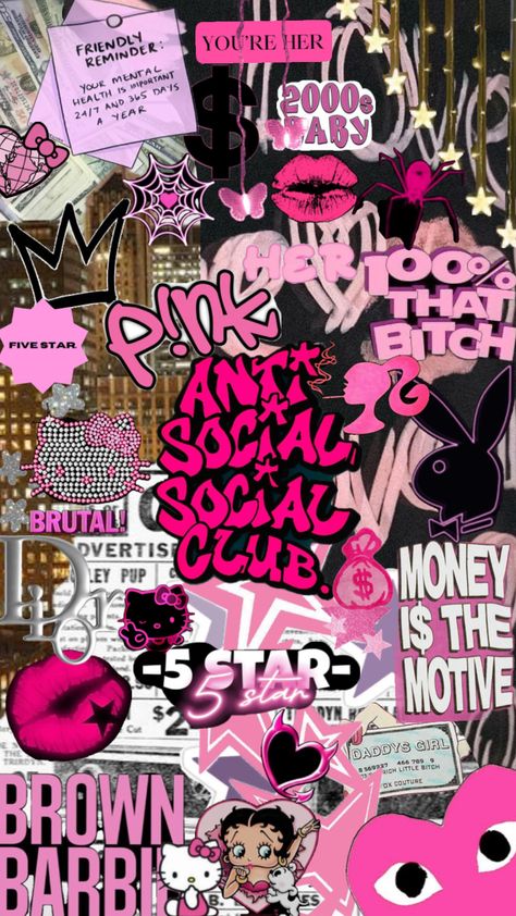 Pink is the best color Color Pink Wallpaper Iphone, Pink Junk Wallpaper, All Pink Wallpaper Iphone, Phone Is Locked Wallpaper, Y2k Collage Wallpaper, Wallpaper Aesthetic Iphone Lockscreen Pink, Cool Wallpapers For Teens Black, Pink Girly Things Wallpaper, Pink Wallpaper Y2k