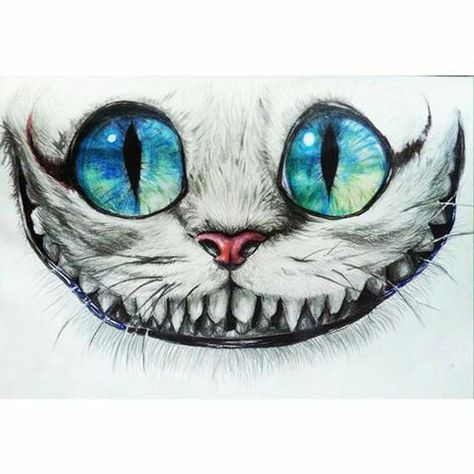 Cheshire Cat Drawing, Tattoo Gato, Cheshire Cat Tattoo, Alice And Wonderland Tattoos, Alice In Wonderland Drawings, Wonderland Tattoo, Drawing Eyes, Cheshire Cat, Drawing Tutorials