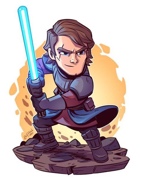 Star Wars: Anakin Skywalker (The Clone Wars) Star Wars Clones, Star Wars Funny, Funny Star Wars, Star Wars Cartoon, Star Wars Meme, Anakin Vader, Star Wars Stickers, Star Wars Anakin, Star Wars Drawings