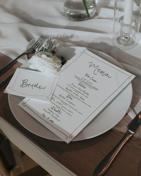 Classic pieces for a gorgeous bride @alyssa_altimas in Chicago - thank you for letting us be part of your beautiful day 🤍 📷 @alishatova Handwritten Place Cards, Classic Wedding Stationery, Wedding Menus Design, Greece Wedding, Wedding Prints, Wedding Mood Board, Wedding Mood, Wedding Signage, Put A Ring On It