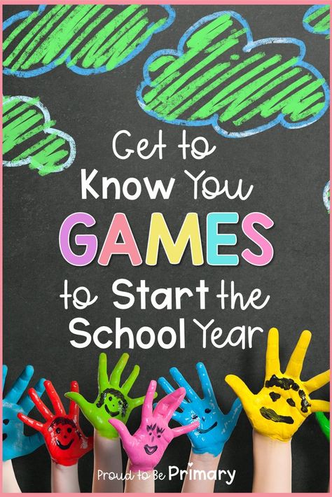 Set a friendly tone in your classroom with these 30 "Get to Know You" games for kids that are perfect for back to school or when welcoming a new student. These icebreaker activities are great for elementary school community and team building, as well as practicing social skills, #backtoschool #gettoknowyougames #communitybuilding #socialskills #socialemotionallearning #icebreaker Getting To Know Kindergarten Students, Icebreaker For Kindergarten, Get To Know You Games Elementary School, Elementary Getting To Know You Games, Getting To Know You Activities For Preschool, Kindergarten Getting To Know You Activities, Back To School Icebreakers Elementary, Student Connection Activities, Icebreaker Activities For Elementary School