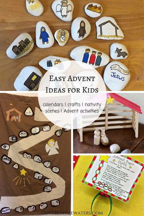 Christian Christmas Advent Ideas, Advent Festival Ideas, Christmas Craft Advent Calendar, Advent Activities For Kindergarten, Nativity Advent Calendar Ideas Diy, Advent Calendar Crafts For Kids, Nativity Advent, Family Advent Ideas, Nativity Garland