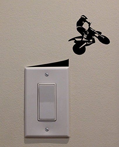 Light Switch Decal, Motocross Racer, Switch Decals, Wall Decals Living Room, Light Switch Sticker, Diy Gifts To Sell, Creative Wall Painting, Hotel Room Design, Wall Painting Decor