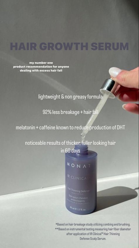 Monat Ir Serum, Ir Clinical Serum Monat, Scalp Serum, Hair Masque, Excess Hair, Monat Hair, Hair Growth Serum, Health Journey, Hair Breakage