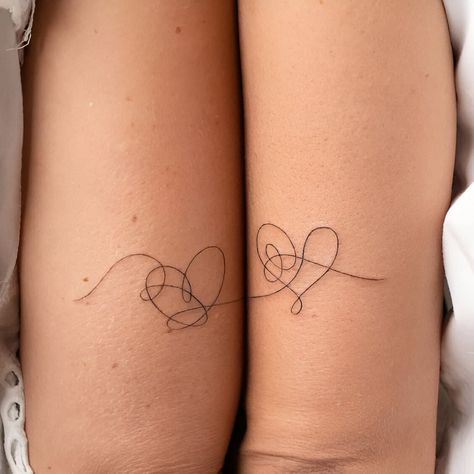 Matching Heart Tattoos, Heart Tattoos, Heart Tattoo Designs, Matching Tattoo, Best Friend Tattoos, Ink Ideas, Friend Tattoos, Feminine Tattoos, Heart Tattoo