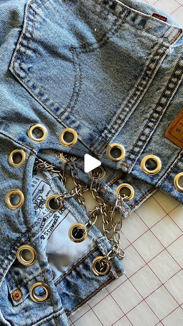 Jeans With Chains On The Side, Sew Upcycle, Jeans With Chains, Chain Jeans, Reworked Vintage, The Jeans, Slow Fashion, Sustainable Fashion, Sustainability