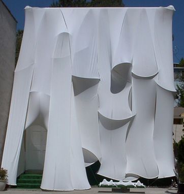 Fabric Structure Architecture, Textile Facade, Phd Inspiration, Curtain House, Fabric Installation, Membrane Structure, Tensile Structures, Facade Material, Parametric Design