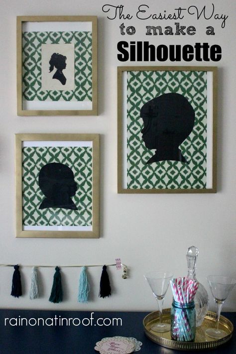 The Easiest Way to Make a Silhouette {rainonatinroof.com} #silhouette #diy Silhouette Diy, Silhouette Wall Art, Scout Ideas, Domestic Goddess, Neat Ideas, Silhouette Art, Kid Crafts, Mod Podge, Crafty Diy