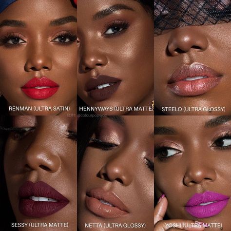 40.8k Likes, 1,110 Comments - E L L A R I E (@ellarie) on Instagram: “Which one is ur fave?! #ellarieXcolourpop Pic credit: @colourpopwoc Thanks for joining my live and…” Wedding Lipstick, Lipstick Colour, Dusky Skin, Best Lipstick Color, Lip Colours, Lipstick For Dark Skin, Matte Lipstick Colors, Revlon Lipstick, Wedding Makeup Tips