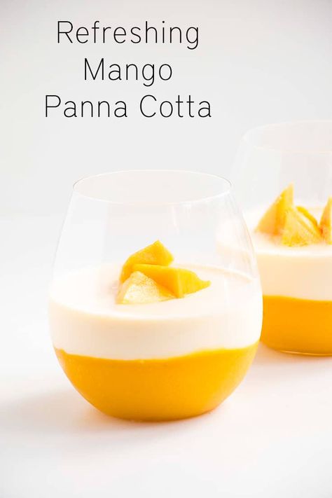 Mango Panna Cotta, Mango Desserts, Mango Dessert Recipes, Desserts In A Glass, Panna Cotta Recipe, Mango Dessert, Mango Recipes, Beautiful Desserts, Mango Salsa