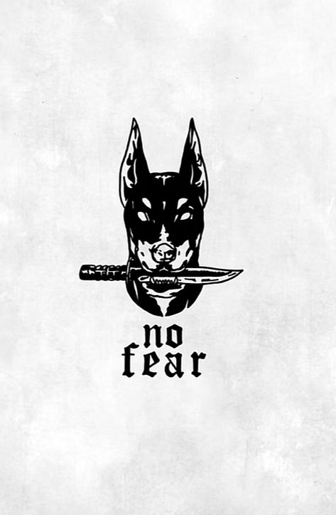 No Fear Tattoo, Vibes Tattoo, Fear Tattoo, Fighter Tattoo, Tattoo Homme, Doberman Tattoo, Gang Tattoos, Pitbull Tattoo, Tato Minimal