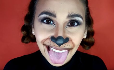 Dog Costume Makeup, Dog Makeup, Animal Makeup, Zombie Makeup, Animal Costumes, Up Dog, Stage Makeup, Halloween 2023, Halloween Makeup Looks