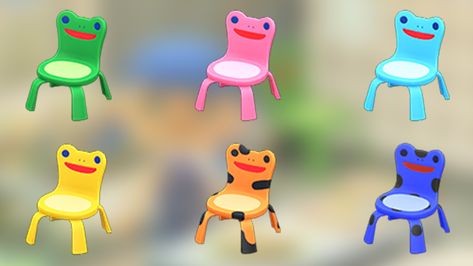 Guide – How to get froggy chair in Animal Crossing: New Horizons Acnh Froggy Chair, Animal Crossing Froggy Chair, Frog Chair Animal Crossing, Froggy Chair, Standard Furniture, Table Pads, Cool Chairs, New Leaf, Lily Pads