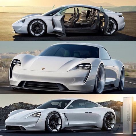 Porsche Mission E 100% Electric Car-The Mission E will have more than 600 horsepower and about a 310-mile battery range. Porsche says the battery will reach an 80% charge in around 15 minutes about twice as fast as Tesla Motors supercharger because it has doubled the typical 400 volts of energy used by electric vehicles. Porsche will release the Mission E by 2019-2020. What do you think? Soon more info ## # #TheElectricCar #porschemissione #porsche #conceptcar #electriccar #electricvehicle #full Porsche Mission E, Mission E, Porsche Taycan, Tesla Motors, White Car, Electric Vehicles, Pretty Cars, Diy Car, The Mission