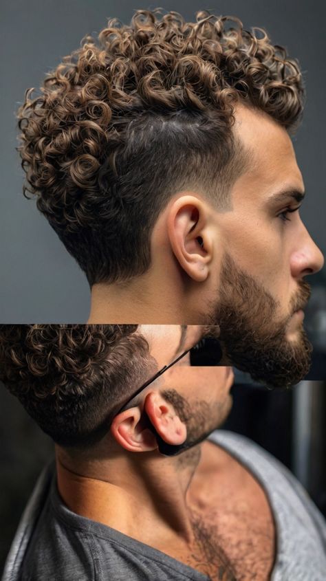 Edgy Men's Short Curly Hairstyles Ideas for Bowl Cut 🌸 Curly Hair For Boys, Short Curly Hairstyles Ideas, Hair For Boys, Cuts For Curly Hair, Curly Hairstyles Ideas, Mens Short Curly Hairstyles, Short Curly Hairstyles, Bowl Cut, Textured Waves