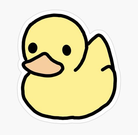 pastel yellow duck sticker. Can also be on a phone case Chibi Duck, Yellow Drawing Aesthetic, Duck Drawing Cute, Cute Duck Cartoon, Pastel Stickers, Yellow Duck Drawing, Duck Drawing Cute Aesthetic, Duck Aesthetic Cute Cartoon, Yellow Stickers