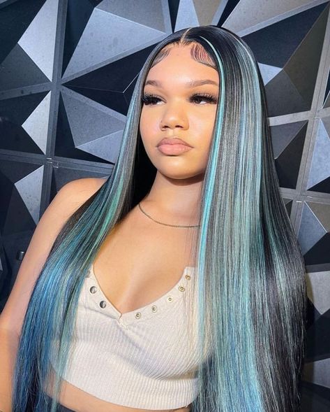 Weave Business, Baddie Wigs, Hairdye Ideas, Blue Minnie Mouse, Wig Installation, Highlight Hair, Cute Hair Colors, Creative Hair Color, Birthday Hairstyles