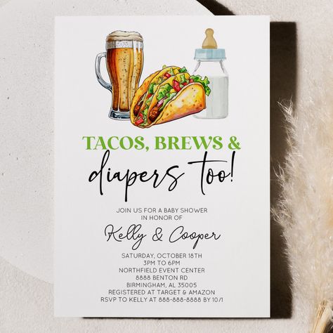 Beer And Diaper Baby Shower Ideas, Diaper Keg Invites Baby Shower Ideas, Tacos Brews And Diapers Too, Second Boy Baby Shower Ideas, Third Baby Shower Ideas, Beer And Baby Shower Ideas, Diaper Shower Ideas, 2nd Baby Shower Ideas, A Baby Is Brewing Baby Shower Ideas