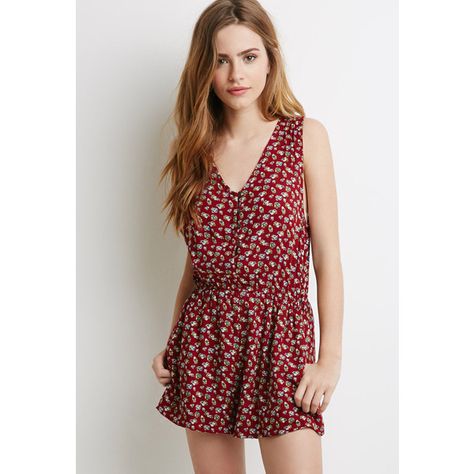 Forever 21 Ditsy Floral Print Romper (35 AUD) ❤ liked on Polyvore featuring jumpsuits, rompers, forever 21 romper, sleeveless romper, print romper, v neck romper and sleeveless rompers Rodeo Outfits, Floral Print Rompers, Fashion Organization, Warm Weather Outfits, Ditsy Floral Print, Sleeveless Rompers, Printed Rompers, Floral Romper, Ditsy Floral