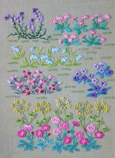 Crewel Embroidery Tutorial, Crewel Embroidery Patterns, Embroidery Ribbon, Crewel Embroidery Kits, Hand Embroidery Patterns Flowers, Embroidery Stitches Tutorial, Hand Embroidery Projects, Hand Embroidery Flowers, Embroidery Flowers Pattern