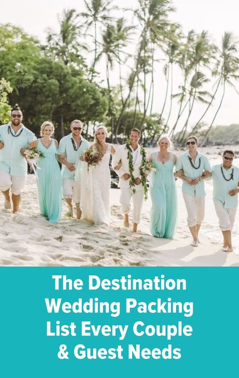 Destination Wedding Packing List Guest, Destination Wedding Packing, Wedding Packing List, Destination Wedding Packing List, Packing List For Florida, Weekend Packing List, Honeymoon Packing, Wedding Packing, Aruba Weddings